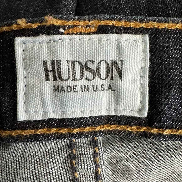 Hudson Charlotte Moto Super Skinny Jeans Dark Wash Style WM493DIF Size 26 - Picture 12 of 16